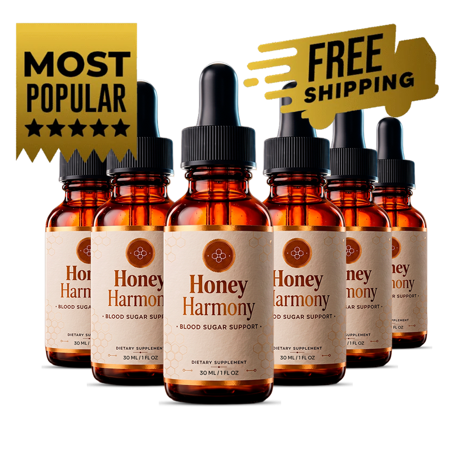 HoneyHarmony blood sugar support bottles